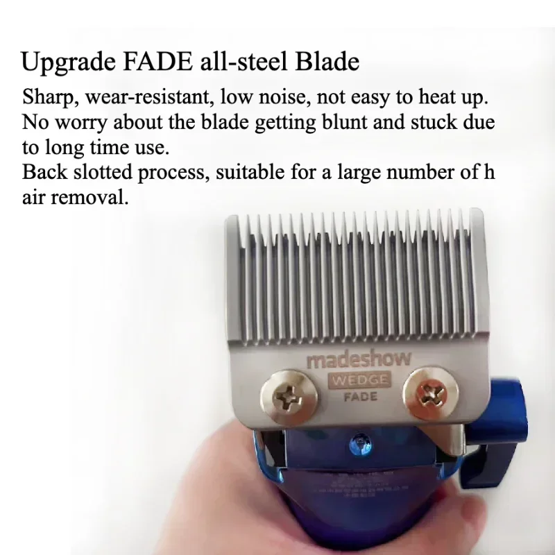 MADESHOW M5f Professional Hair Clippers For Men,Cordless Hair Trimmer For Babers, All Metal Hair Cutting Machine Haircut