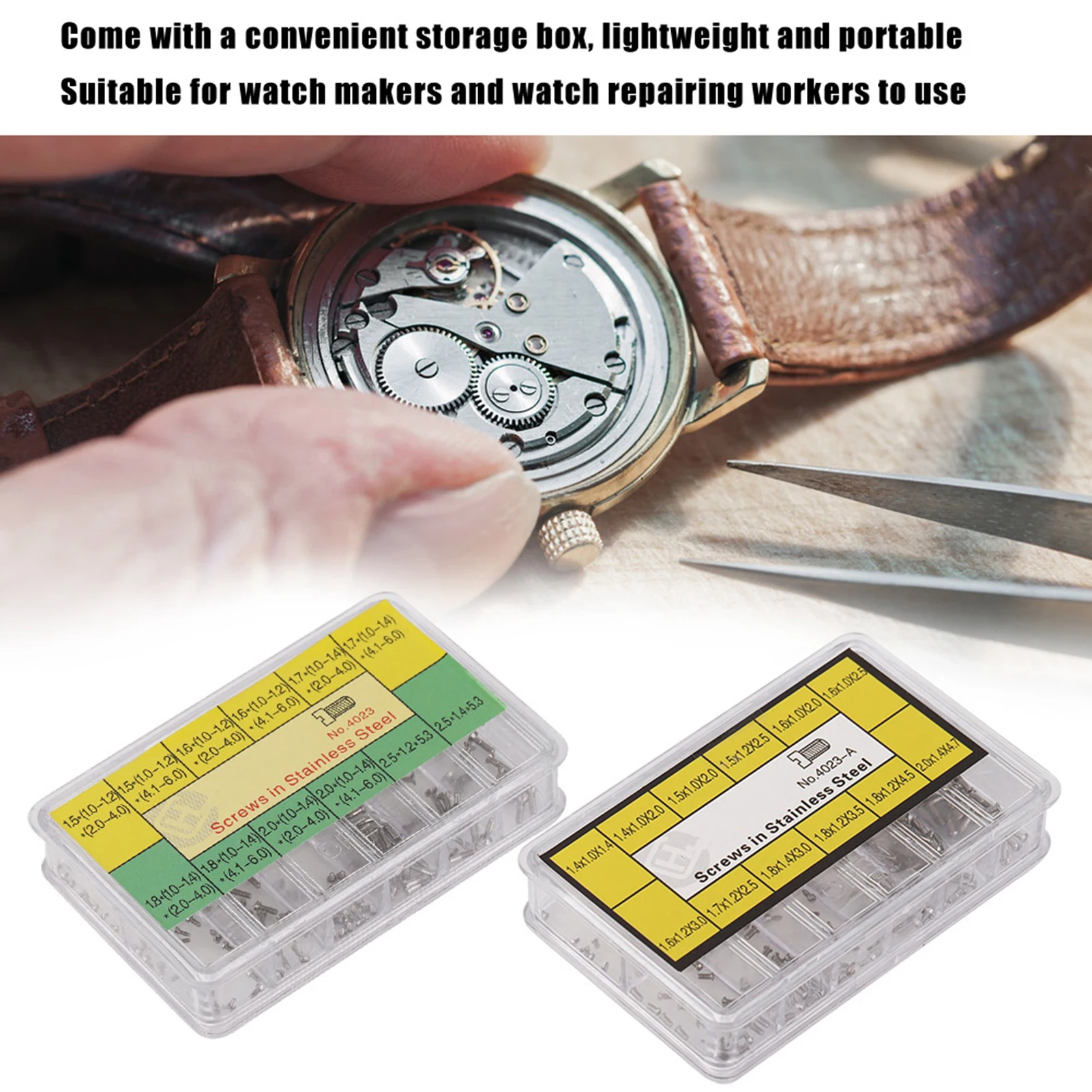 Stainless Steel Watch Back Cover Screw Watch Repairing Tools Accessory for Watchmaker Watch Back Cover Screw Watch Back Screw