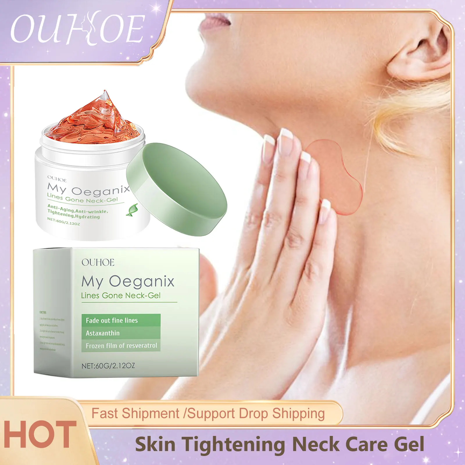 

Neck Firming Cream Tightening Gel Moisturizing Smooth Reduce Fine Line Nourish Hydration Glowing Skin Shaping Lifting Neck Cream