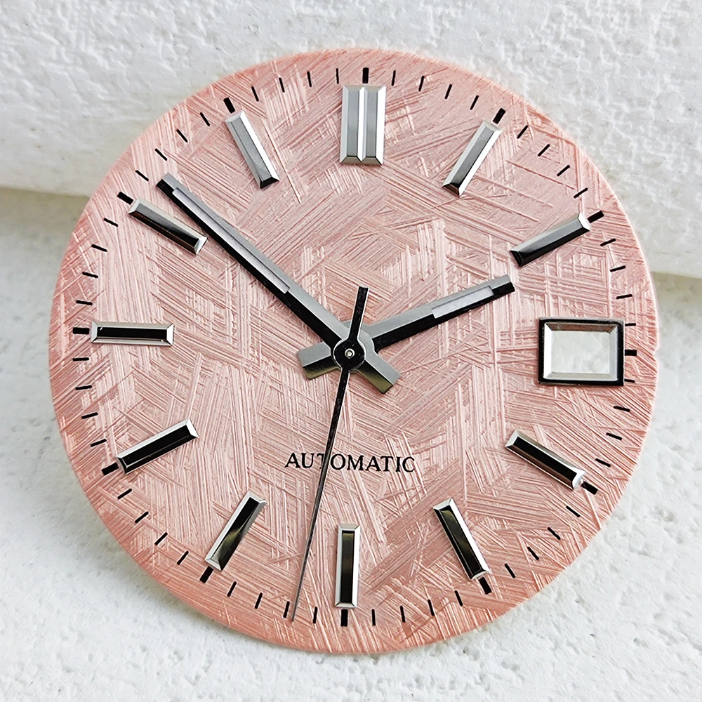 NH35 Dial 28.5mm Meteorite White Dial and Hands Suitable for NH35 NH36 Movement Non Luminous Watch Modification Accessories