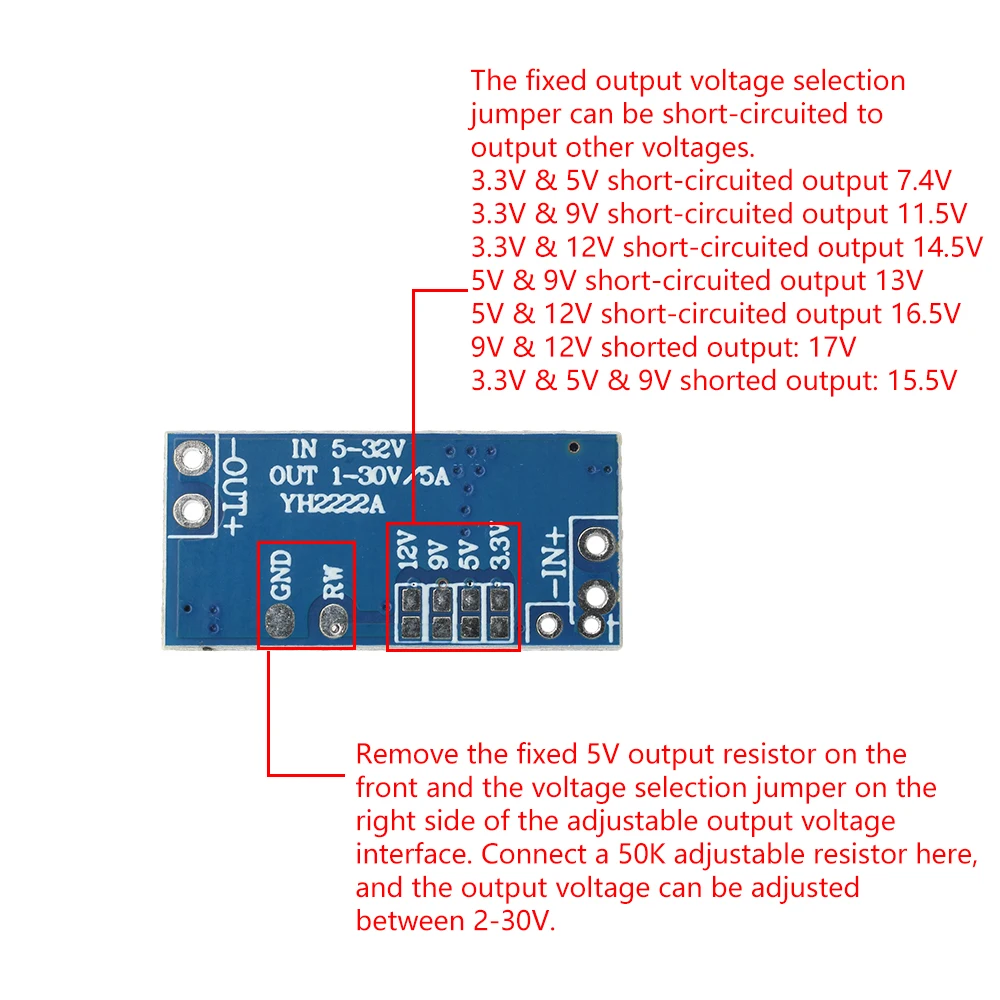 DC-DC Step-Down/Step-UP Converter 3.3V 5V 9V12V Fixed Output Boost-buck Module 5A 6A Mini Power Supply for Drones RC Models BEC