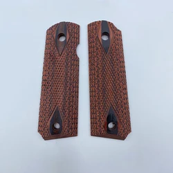 Color Wood Diamond Style / Natural Wood Made 1911 Models Grip Handle Scale Patches DIY Replacement Accessories Parts Decor Slabs