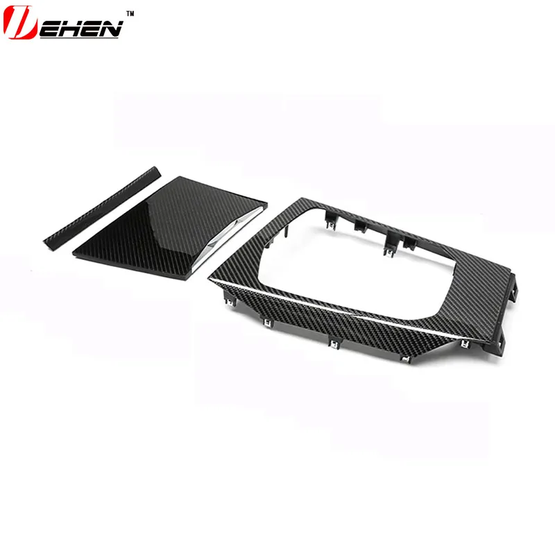 3pc For BMW 3 4 Series G20 G22 G26 G80 G82 G42 Facelift 2019-2026 Car Center Console Dashboard Side Gear Panel Dry Carbon Fiber