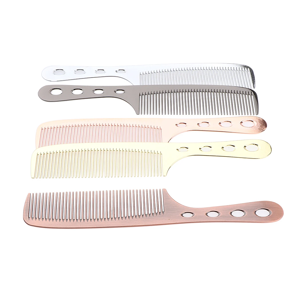 

Hair Cutting Comb Lightweight Aluminum Anti Static Detangling Hairdresser Comb for Professional Salon Use