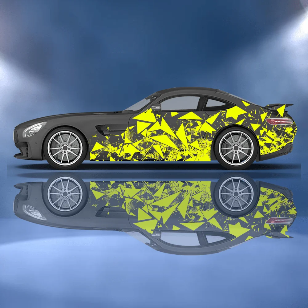 

Цветные треугольные геометрические автомобильные виниловые наклейки, самоклеящаяся наклейка из ПВХ, подходит для грузовиков, внедорожников, декор, автоаксессуары, подарок