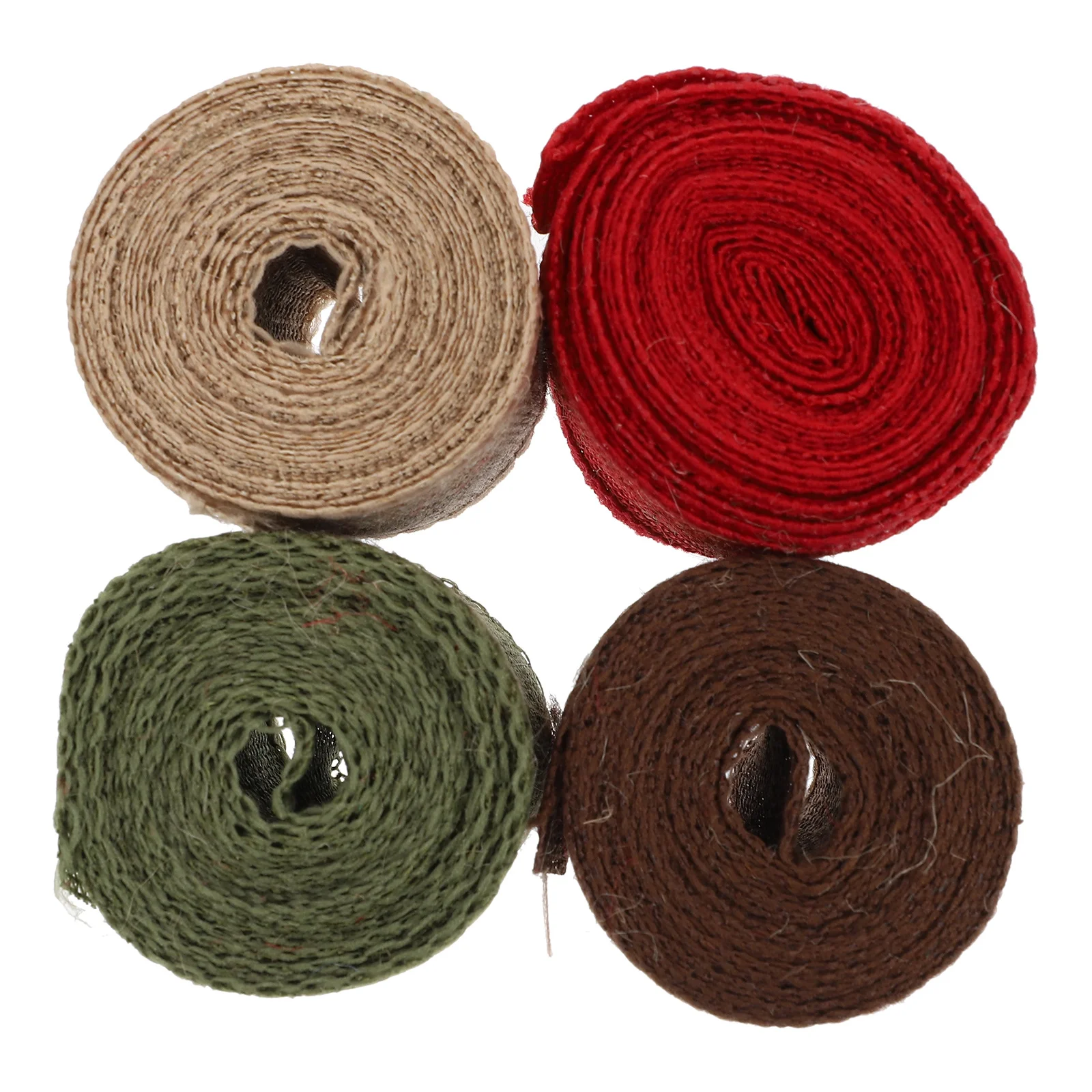 

4 Rolls Christmas Ribbon Decorative Xmas Colors Premium Quality Gift Wrapping Ribbon for DIY Crafts Gift Packaging