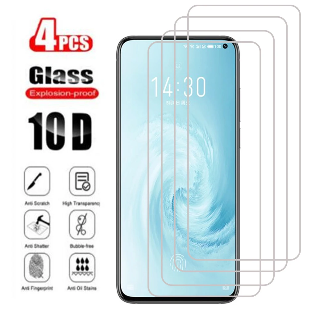 4Pcs For Meizu 17 Pro 16T 16Xs 16s M10 Note 8 9 6 15 Lite Plus C9 M6T M6s M8c M8 X8 M6 M5 Tempered Glass Protective Screen Film