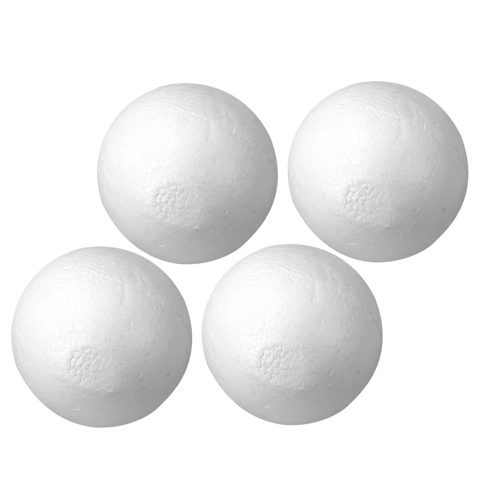 

4pcs Solid Balls White DIY Craft Blank Graffiti Wedding Round Party Foam Ball Accessories Ornament Christmas Decor