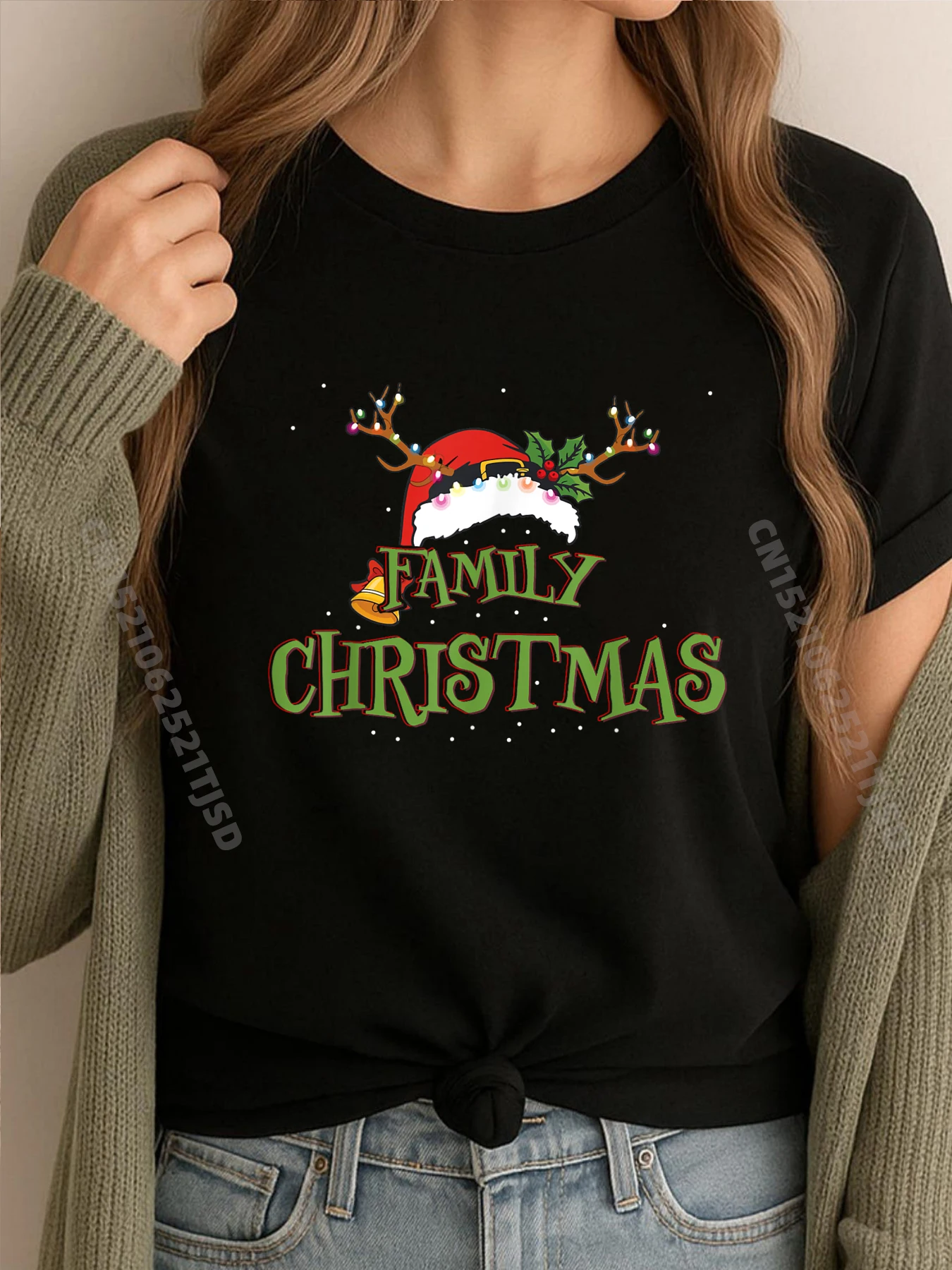 

Family Christmas Matching Xmas Squad Santa Group Big And Tall T Shirts T-Shirt Retro washed Tops & Tees