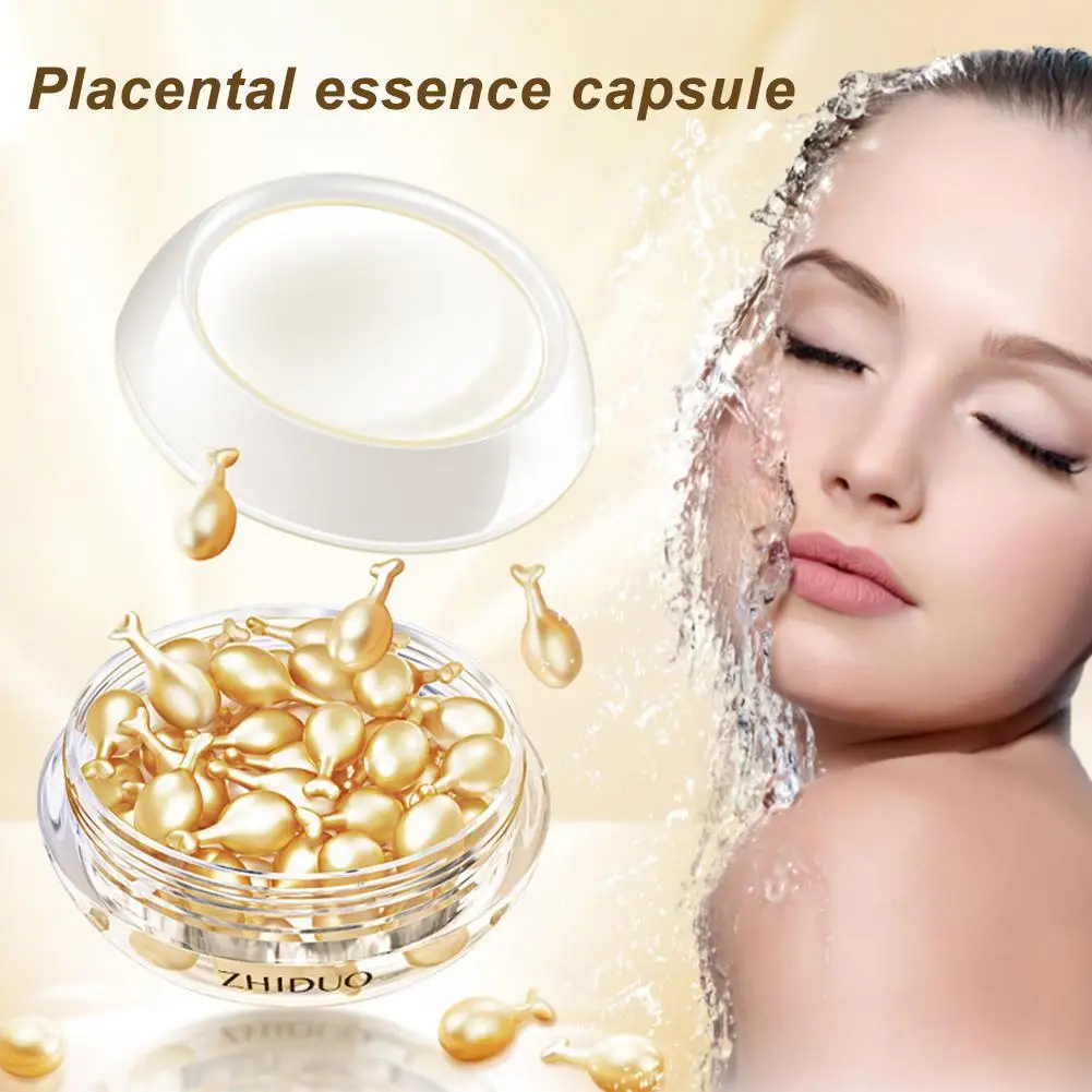 

Korean Cosmeti Collagen Facial Capsules Fullerene Placenta Facial Capsules Whitening Moisturizing Serum Skin Rejuvenation