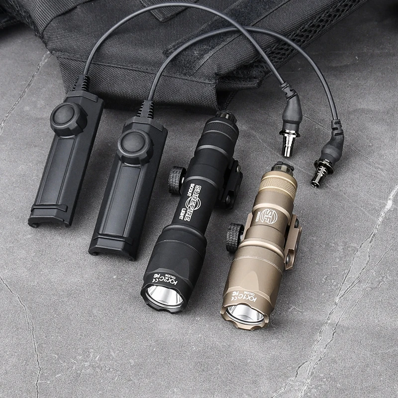 

Тактический фонарь WADSN M300A M600C, высокомощный, с двойной функцией, с кнопочным выключателем, для страйкбола и охоты, подходит для 20-мм планки