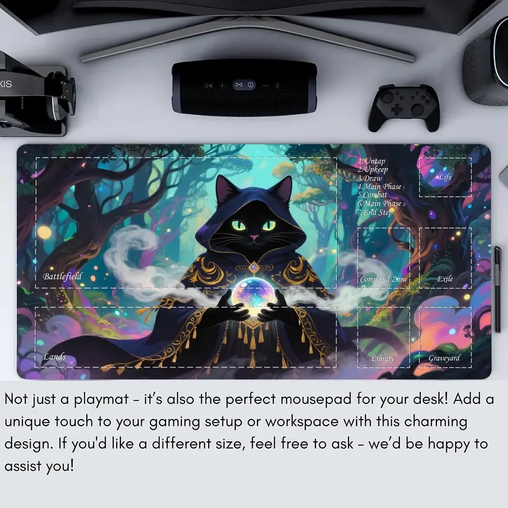 Magic Playmat kaart gaming mat met zones magic Raccoon Mentor mtg speelmat rubber antislip Bureaumat gamer toetsenbord mousepad