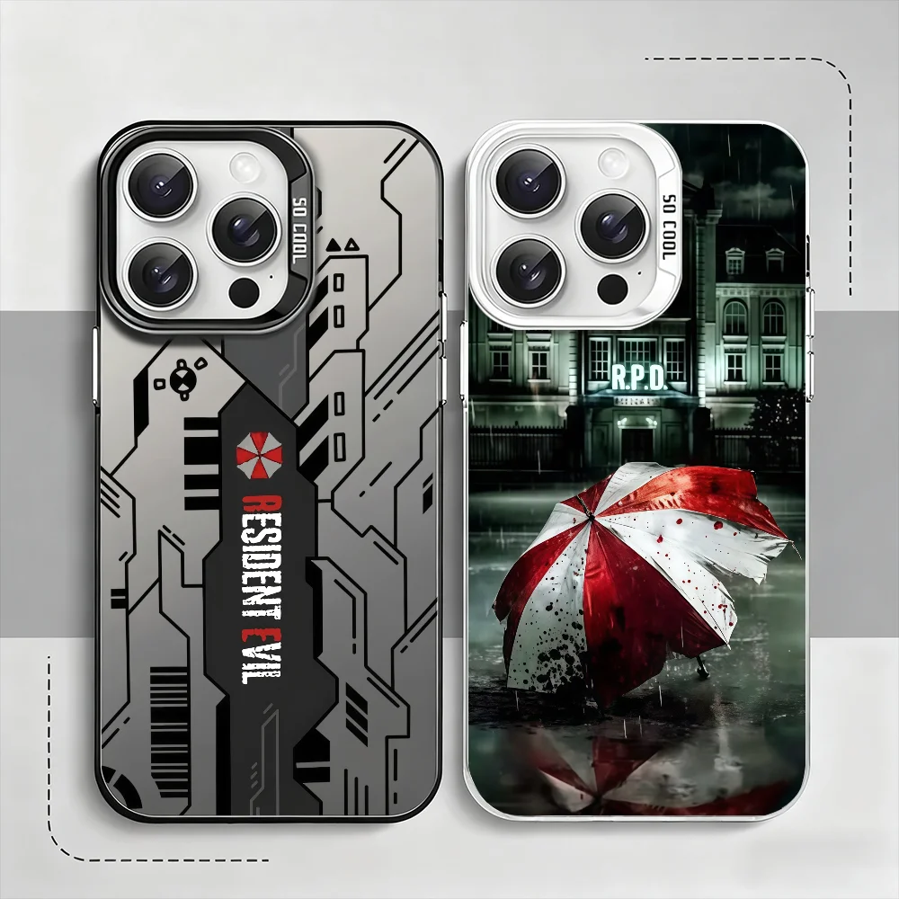 

Game R-Resident E-Evil phone case For iPhone 12 11 13 14 15 16 17 Max Pro Plus Mini Protective IMD Color Cover