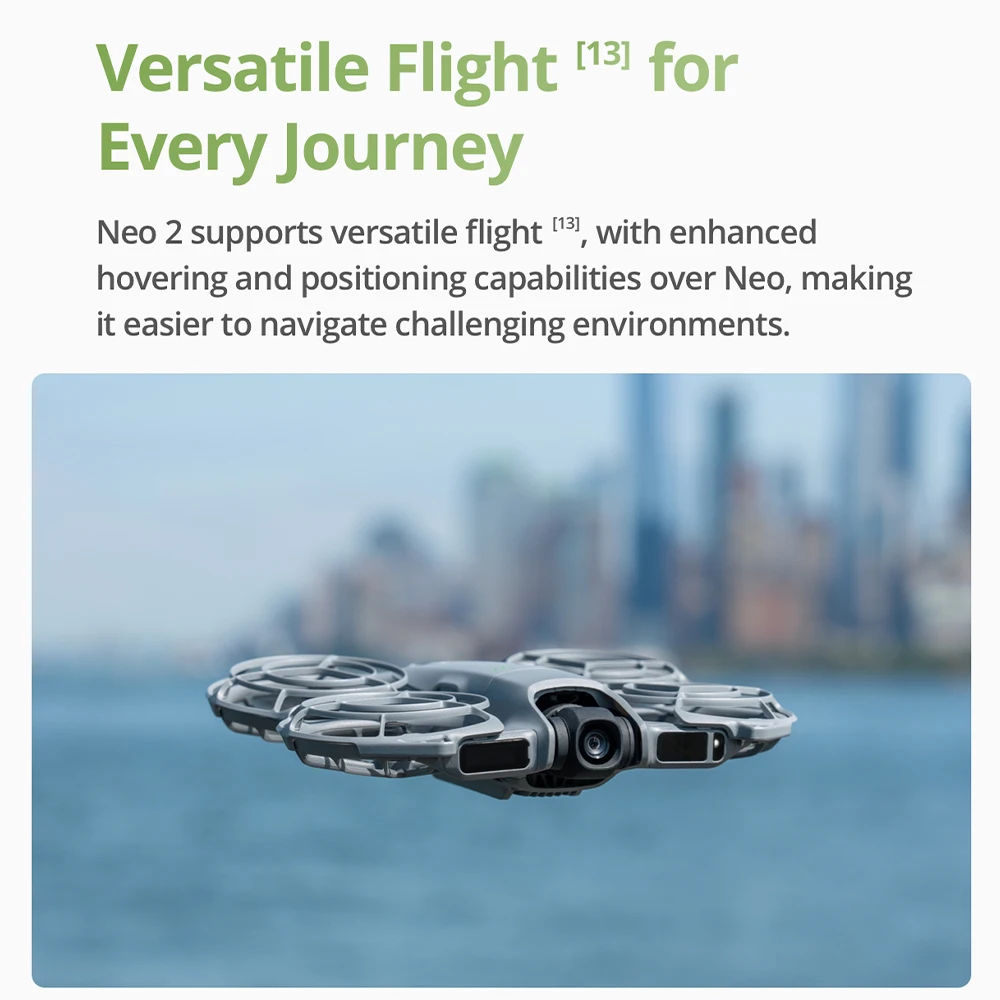 DJI NEO 2 Drones 4K With Camera Palm Takeoff & Landing Gesture Control Smooth Reliable Tracking Lightweight Foldable Mini Neo 2 DJI Drone All-Around Safety & Flexible Flight