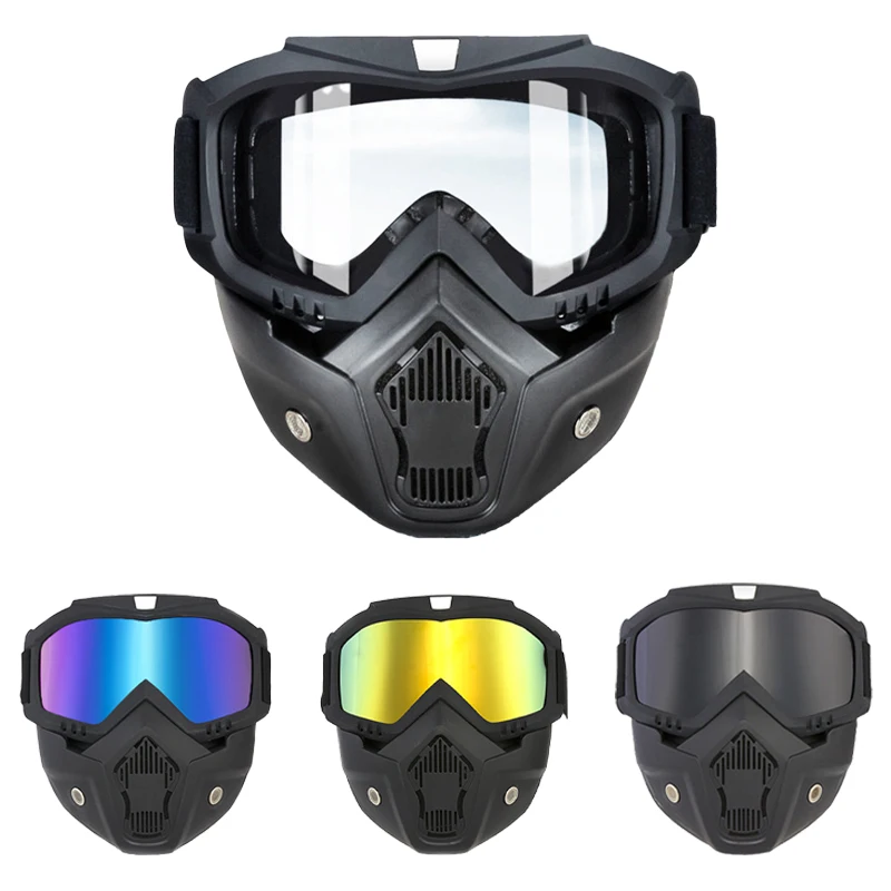 Lunettes de protection pour soudage électrique, visage intégral, transparent, HD, anti-buée, anti-sable, masque coupe-vent, polyvalent