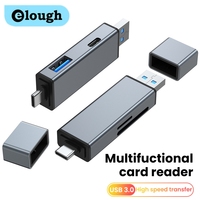 Elough USB3.0 TF Card Reader OTG Adapter 4 IN 1 Flash Drive SD TF Card Reader Type c to Micro SD Adapter Mobile Phone Accessorie