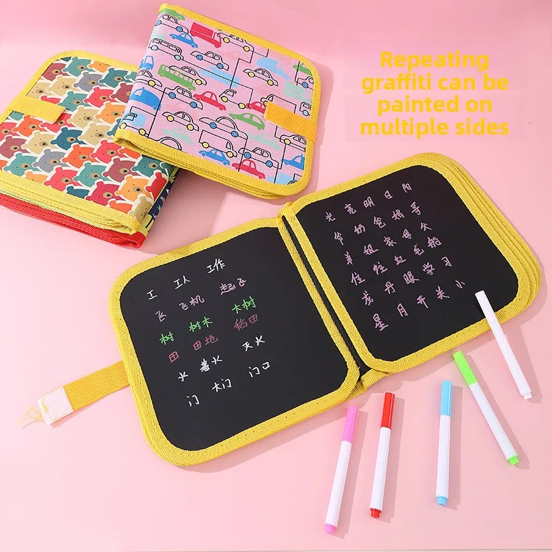 Small 6 Page Early Education Blackboard Watercolor Pen Drawing Board Portable Graffiti Board Painting Board Factory