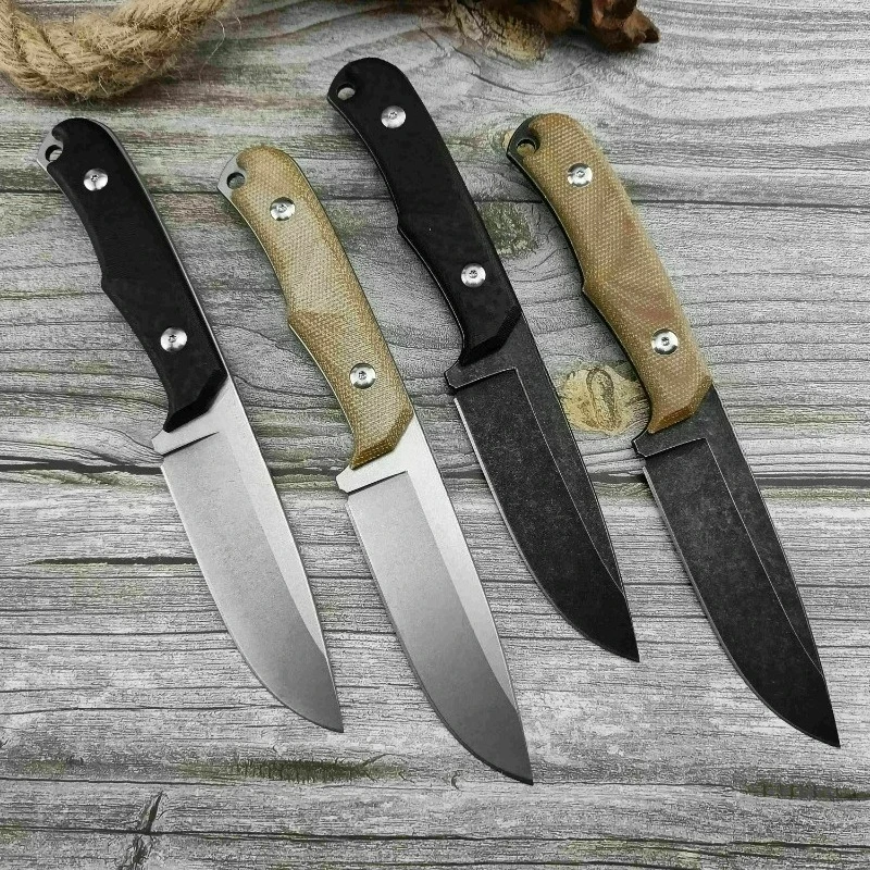 R Small Mini Straight Knife D2 Blade G10/Flax Handle Fixed Blade Knife with Kydex Sheath edc multitool knives tactical knife