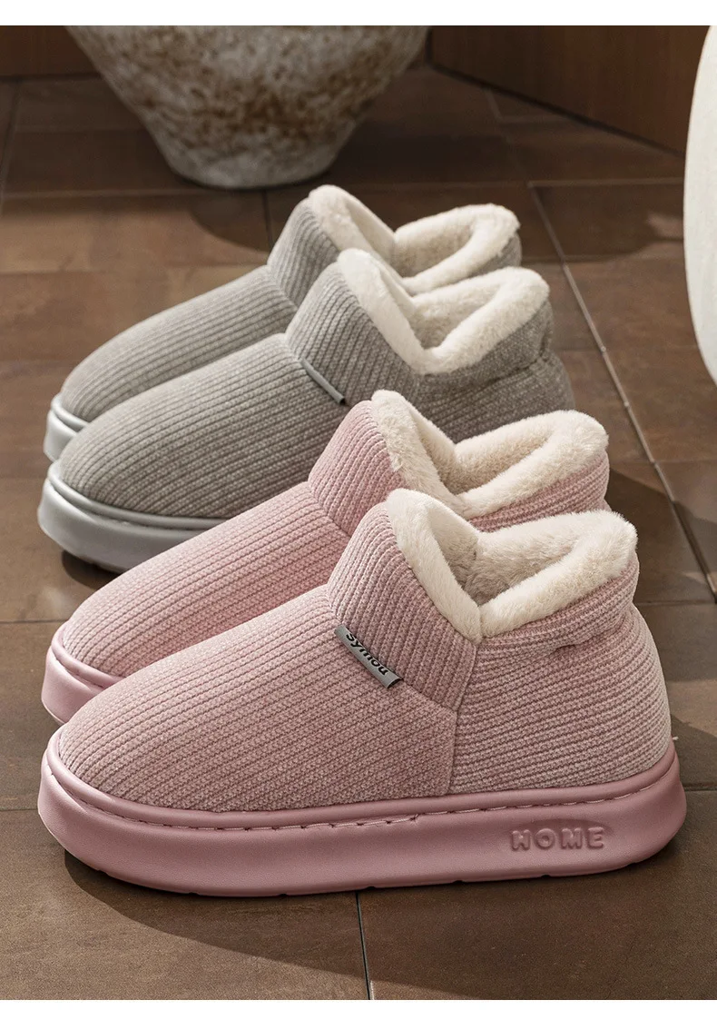 Herren-Plattformschuhe in Übergröße, EVA-Anti-Rutsch-Dicksohle, Winter-Warm-Plüsch-Hausschuhe für den Heimgebrauch, Indoor-Komfort – Detail 16