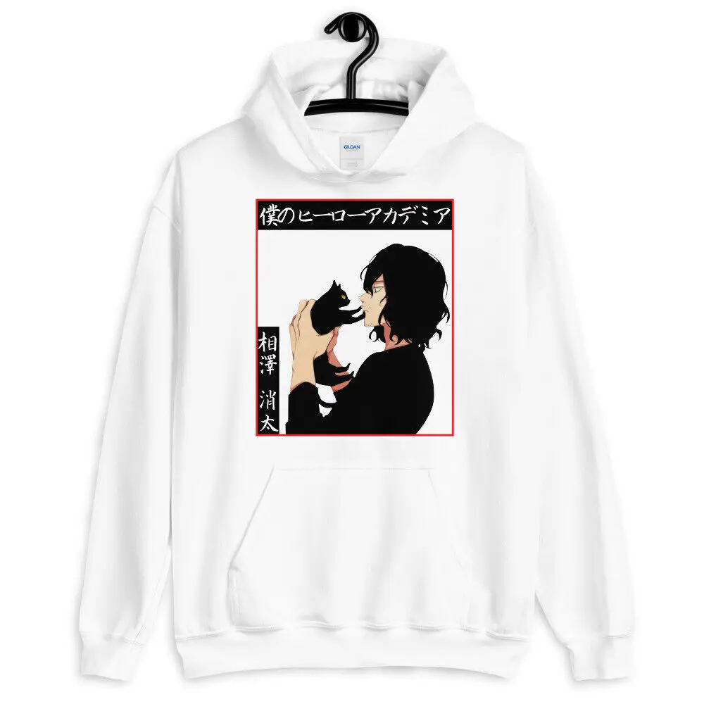 Shouta Aizawa, Aizawa with Cute Cat, Manga, BNHA, Boku no Hero Unisex hoodie