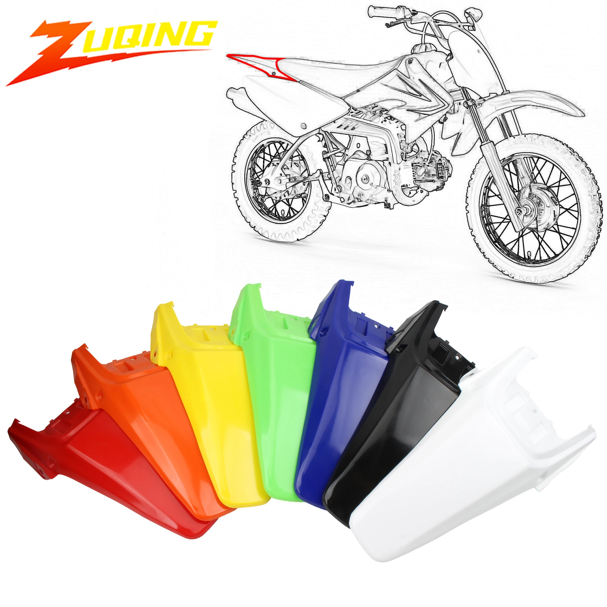 CRF 70 Motocross Rear Fender Mudguard Mud Guard Fairing For Honda CRF70 XR Dirt Pit Bike 7 Color Rear Fender Modified Parts