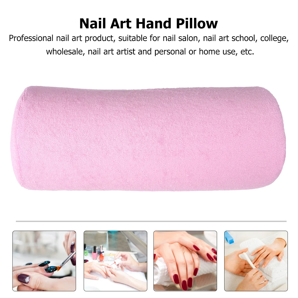 Almohada para uñas, reposabrazos de mano, equipo de manicura, almohadilla para el cuidado, cojín, toalla rosa, soporte para herramientas Miss