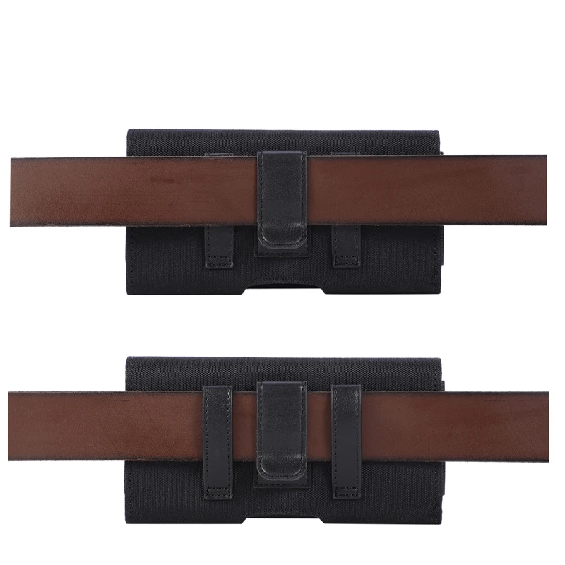 niversal Casual Phone Pouch For iPhone 17Pro 17Air 17 16 15 14 13 12 Pro Max Case Belt Clip Holster Oxford Cloth Bag Flip Cover