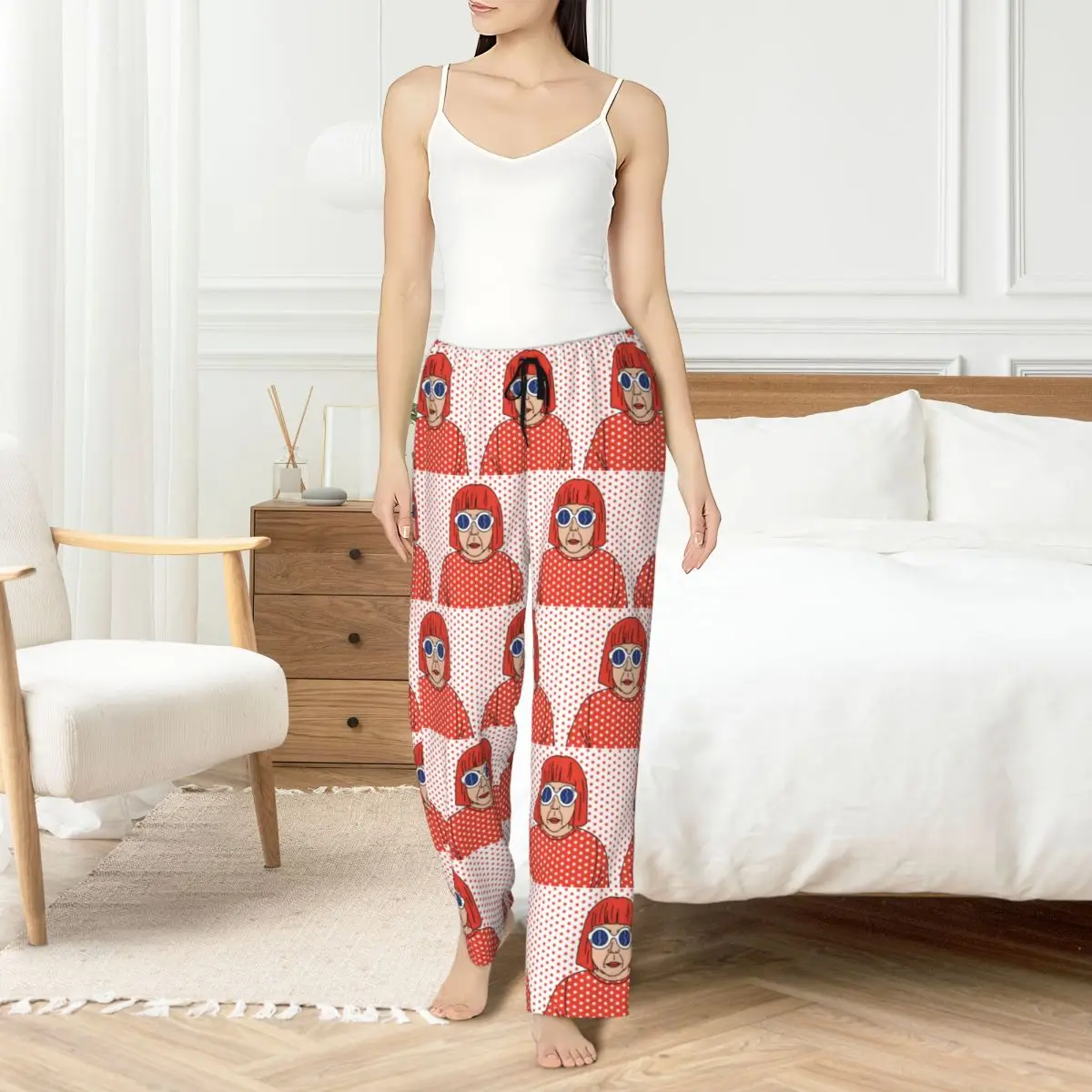 

Женские пижамные штаны с карманами и принтом К-Кусама Яйои, абстрактное искусство, для сна