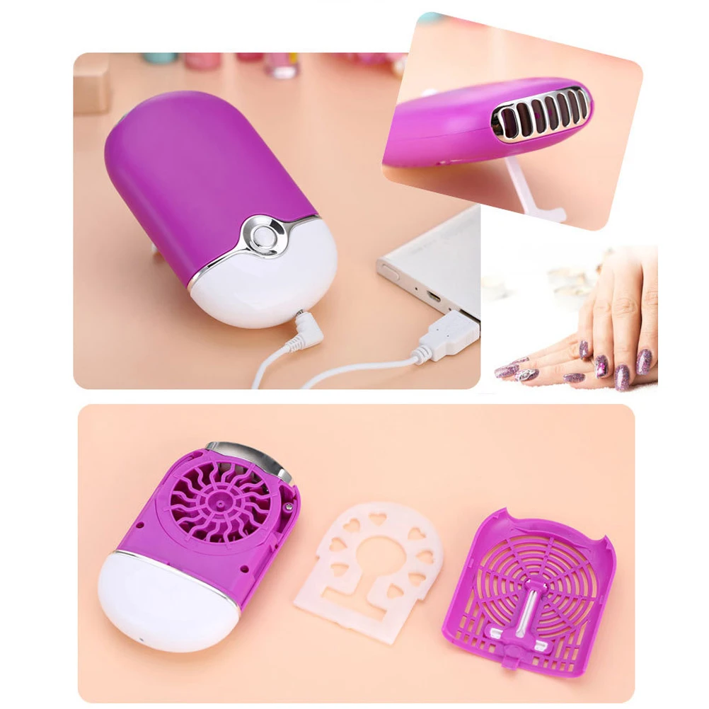 

Palm Air Fan Mini Eyelash Extension Quick Dry Air Conditioning USB Rechargeable Portable Mini Fan for Home Travel