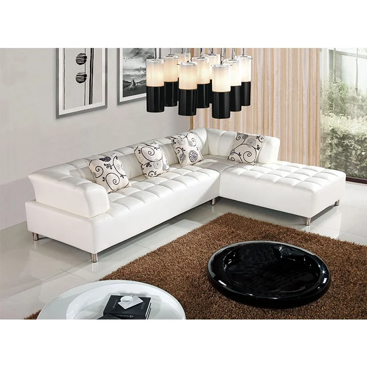 Luxury L Shaped Leather Modular Sofa Set Furniture Couch Living Room Sofas