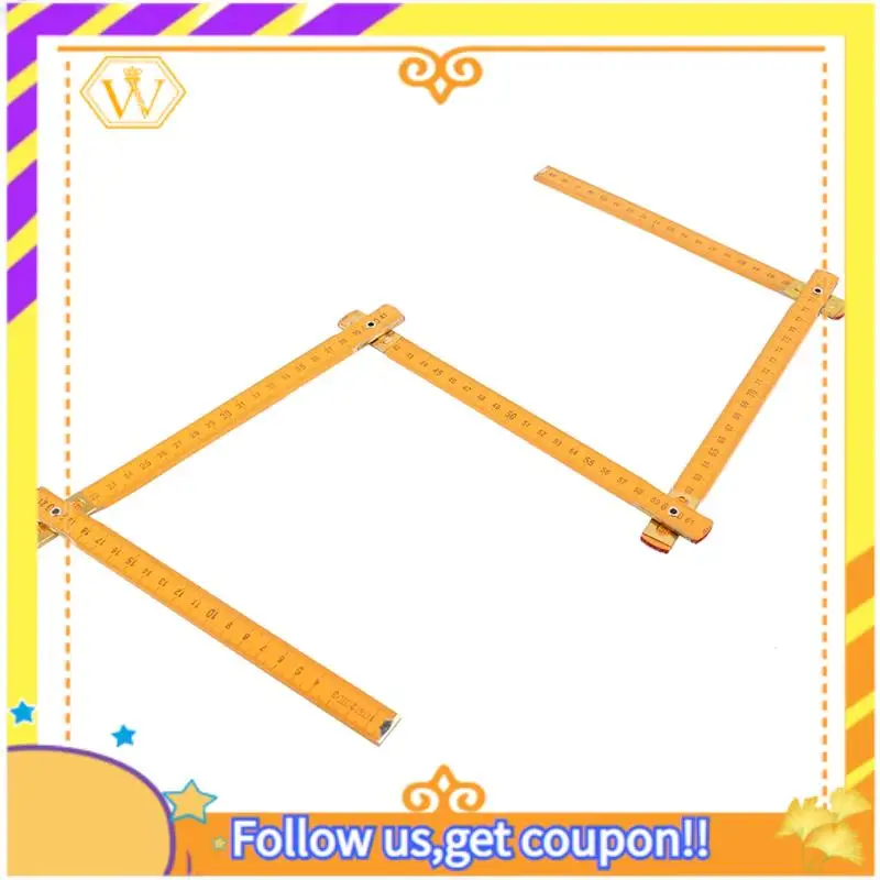 Régua dobrável de madeira portátil para carpinteiro A01K-3X 100 cm/39 polegadas