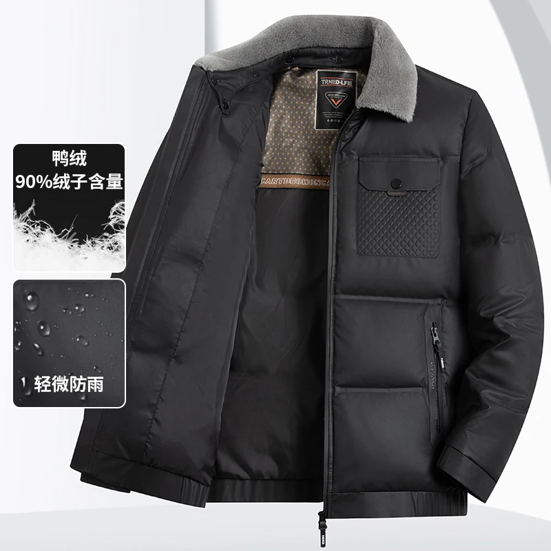 2024 new arrival winter jacket 90% white duck down jackets men,mens fashion thicken warm parkas trench coat male clothing