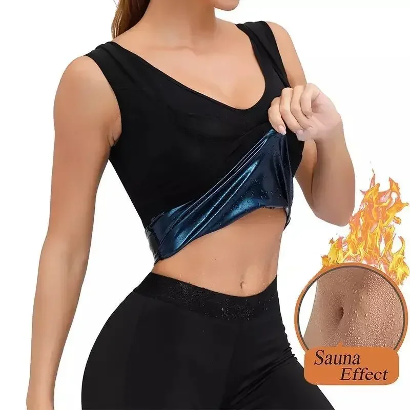 Chaleco de Sauna para mujer, Top de entrenamiento para pérdida de peso, camiseta sin mangas para el sudor, Top con corsé para Fitness, moldeador de cuerpo adelgazante, quemador de grasa deportivo