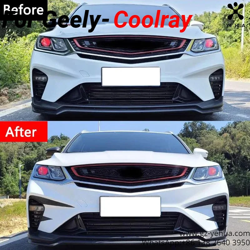 For Geely Coolray 2018-2021 BinYue Modified Colorful Front Fog Lamp Film Sticker Car Accessories for Vehicles Parts