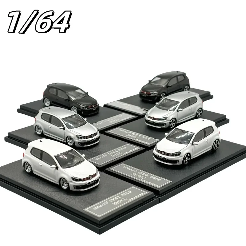 1:64 GOLF GTI front cover can open MK6 diecast alloy model, children's collection of decorative toys, holiday gifts for children