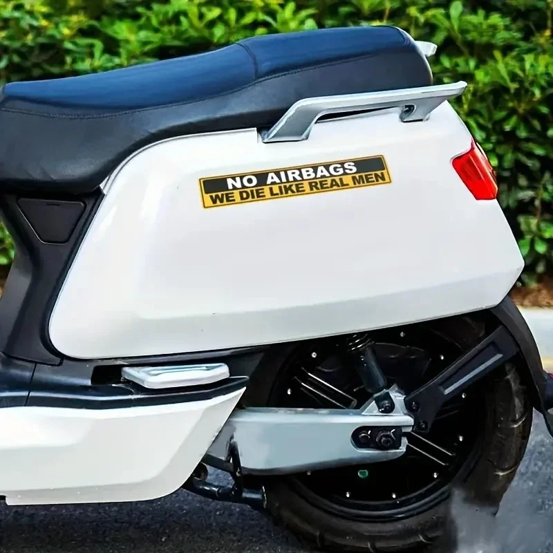 2pcs Caution NO AIRBAGS We Die Like Real Men Funny Car Sticker  Decal Vehicle Warning Rule Sticker for Car Motorcycle Truck Bike
