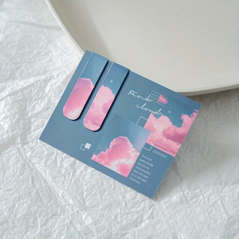 2 Pcs  Magnetic Bookmark, Book Marker Clip for Teachers, Students, Book Lovers, Printing on 2 Side