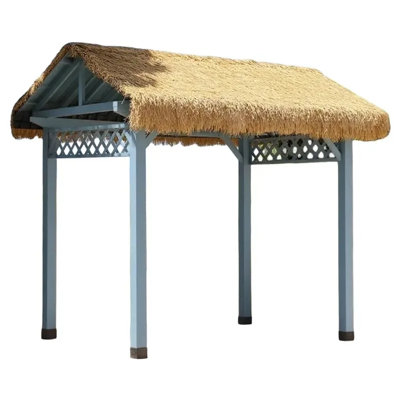 Outdoor simulation thatch preservative wood pavilion courtyard solid wood leisure pavilion grape trellis wooden house villa
