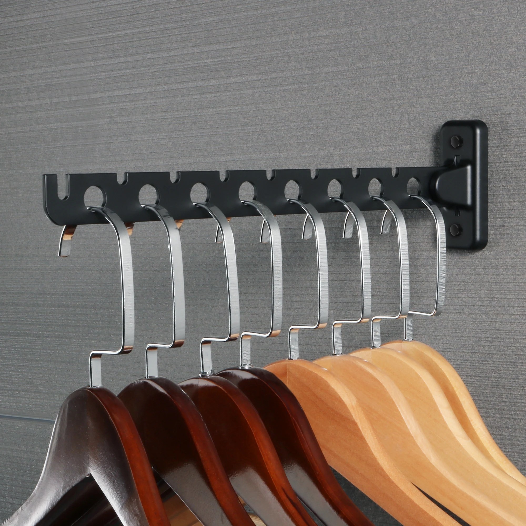 2Pcs Clothes Drying Rack Stainless Steel Clothes Rack Hook Foldable Clothes Hanging Rod Multi-Purpose Clothes Drying Rack Space