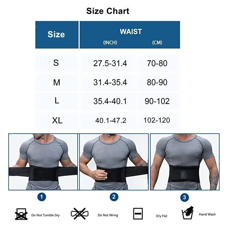 Cintura di supporto lombare per cintura da palestra traspirante per allenatore in vita con raccoglitore addominale regolabile per 8 soggiorni per Pad lombare per uomo donna