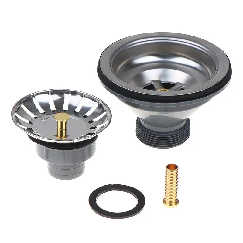 Sink Drain Strainer Kit 1 Set Corrosion Proof Easy to Mount for Home Kitchen Bathroom Plumbing Repair Parts