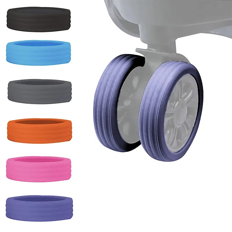 4/8PCS protezione per ruote per bagagli ruote in Silicone ruote piroettanti scarpe da viaggio valigia per bagagli ridurre il rumore ruote accessori per coperture di protezione