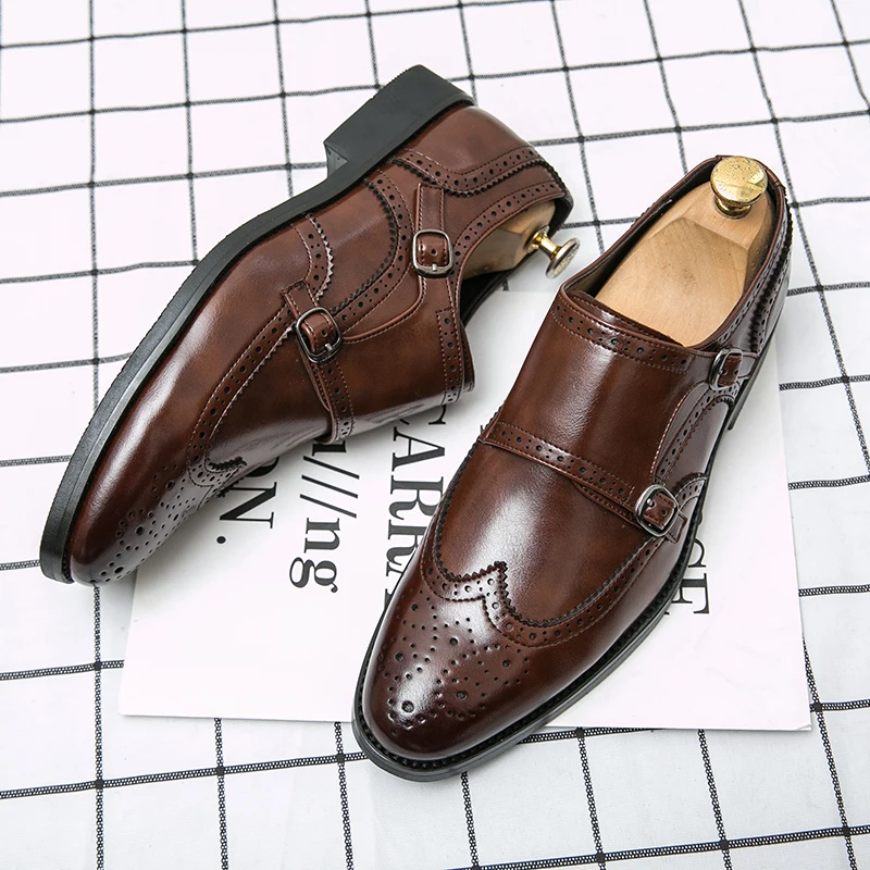 Cow Leather Formal Shoes Lace Up Men Oxfords Thick Bottom Men Fashion Wedding Party Men Dress Shoes Italian Designer Male Shoes