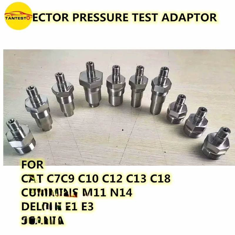 For CAT C7 C9 C10 C12 C13 C18 CUMMINS M11 N14 DEPHI E1 E3 SCANIA HEUI EUI Injector Inejcting Pressure Test Adaptor Adapter Tool