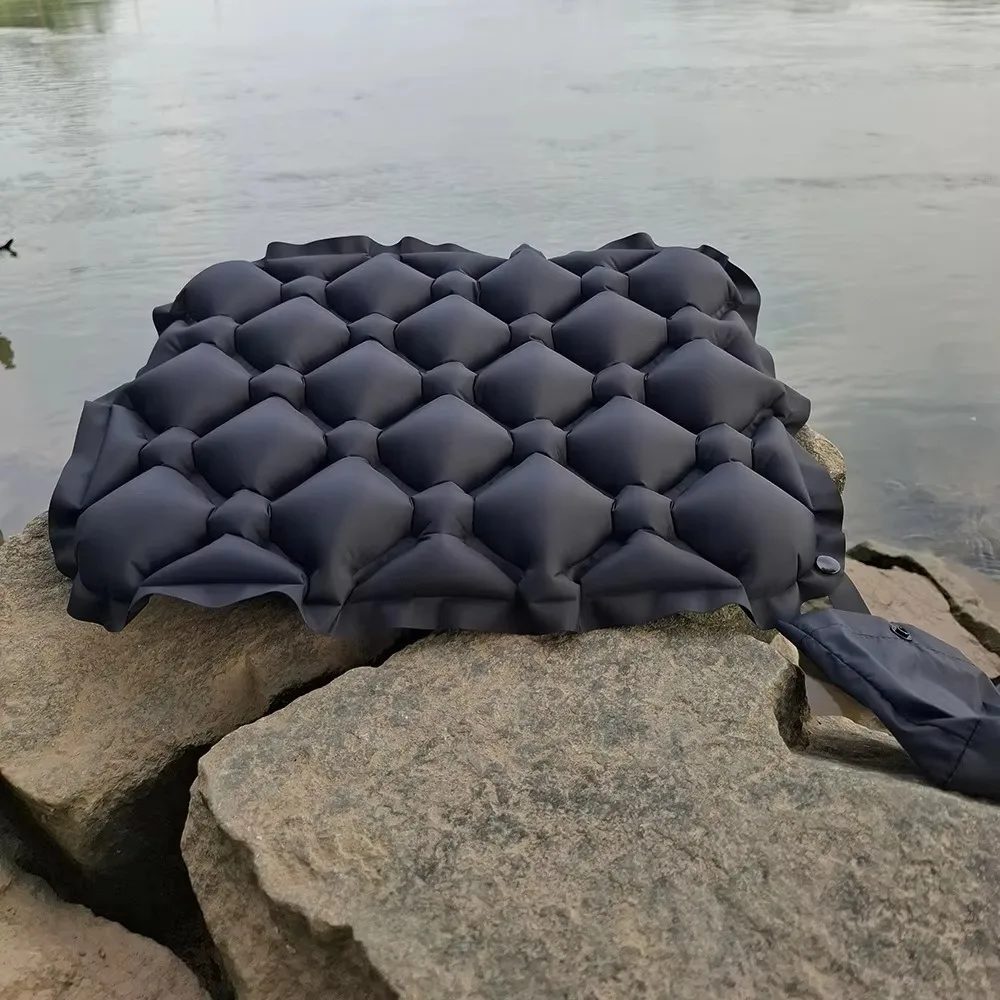 Foldable Inflatable Seat Cushion Moisture-proof Space-saving Car Seat Cushion Lightweight Water Resistant Camping Sitting Pad