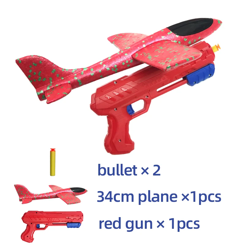 Big Size Foam Plane Launcher Airplane Catapult Glider Toys for Kids Children Outdoor Game Shooting Fly Birthday Boy Gifts