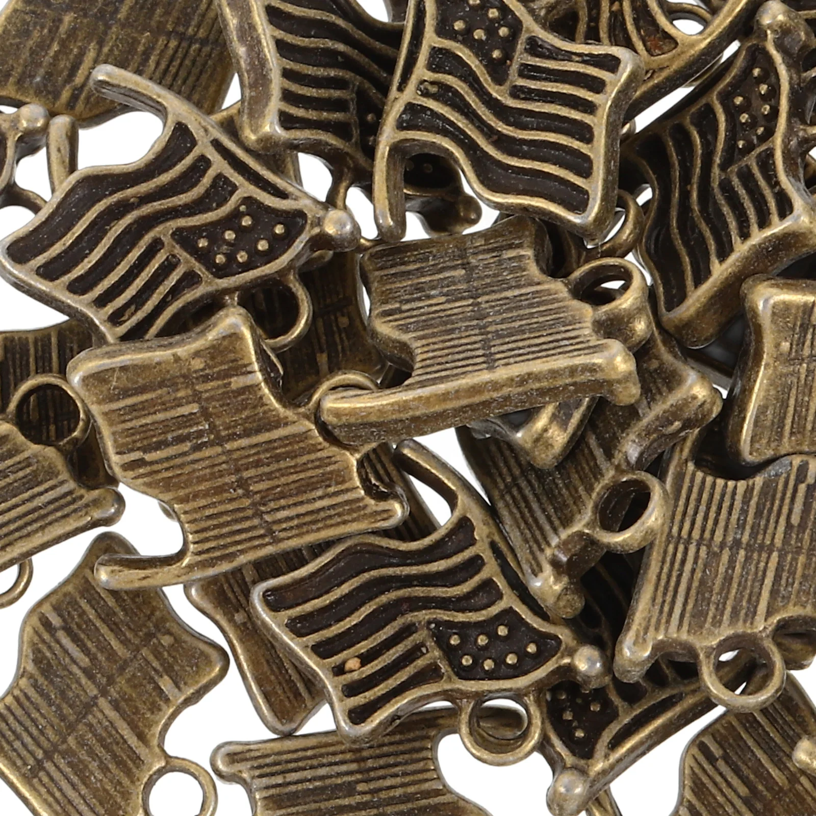 

60 Pcs Alloy Pendant Charms Party Flag for Jewellery Making Bulk Jewelry Pendants Miss