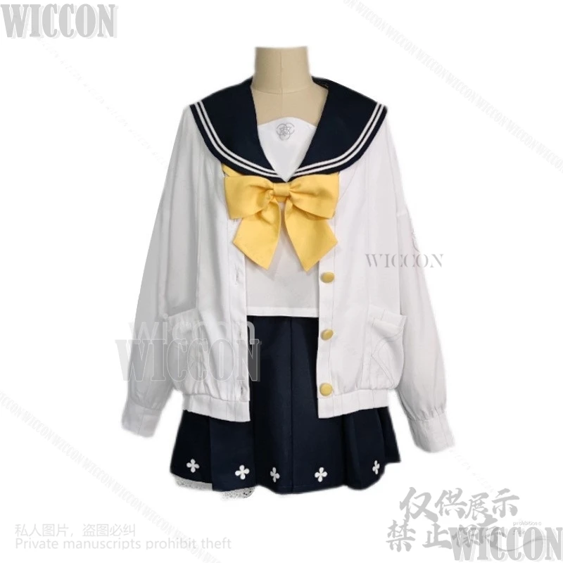 Ajitani Hifumi Anime Game Blue Archive Cosplay Woman Girls Jk School Uniform Dress Lolita Wigs For Halloween Party Customized