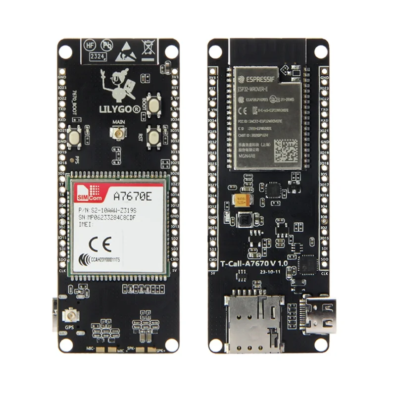 LILYGO T-Call A7670 4G 2G ESP32 مجلس التنمية A7670E LTE GSM شبكة ESP32-WROVER-E واي فاي بلوتوث وحدة لاسلكية-N36R