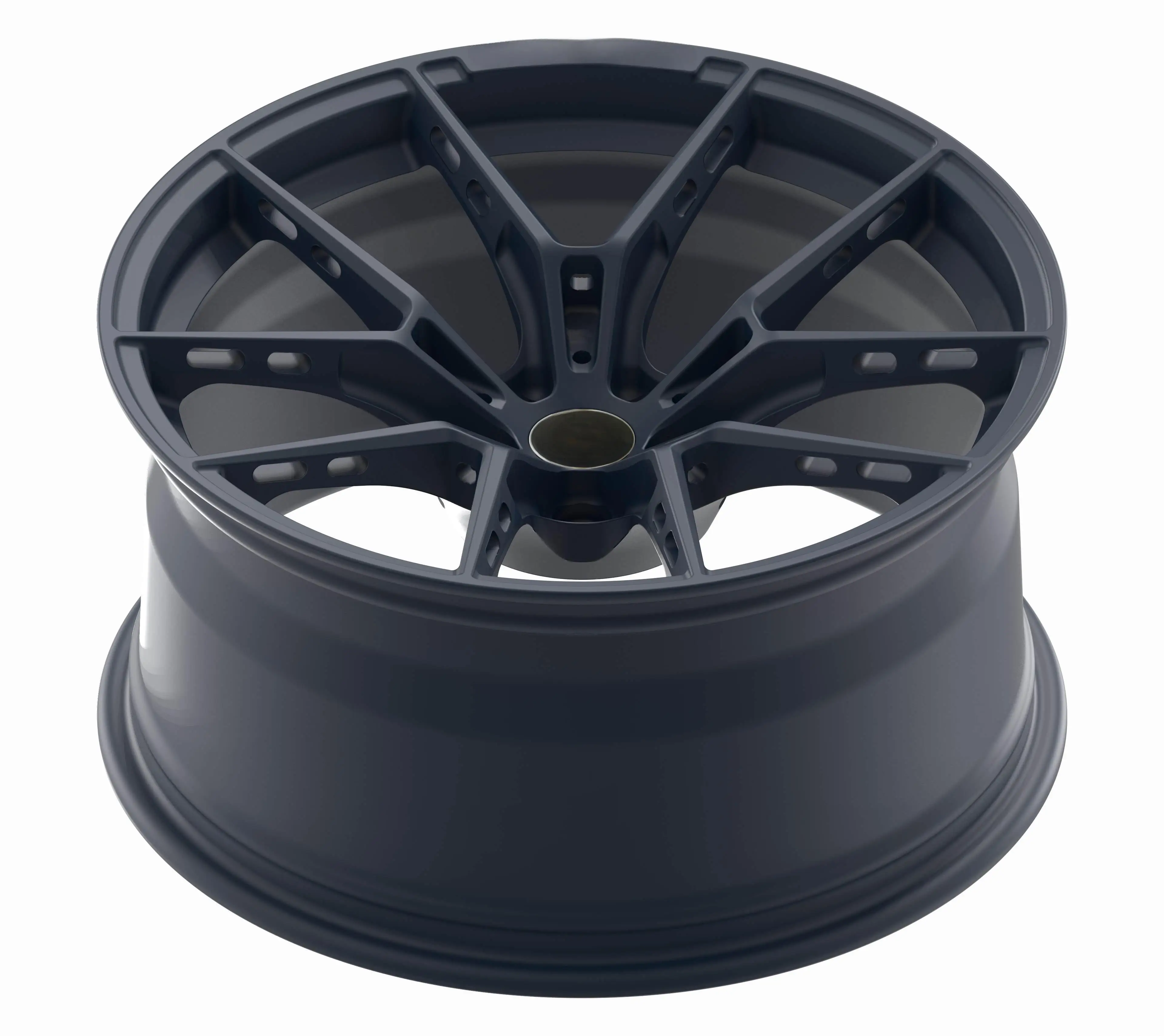 Custom Forged Wheels for 863M 963M Design Hollow Out Matte Blue  8 Series 840 Engraving Customer Customized Brand